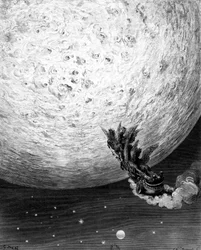 Astolfo auf dem Mond, Strophe 70, Gesang XXXIV aus Der Wahnsinn des Orlando von Ludovico Ariosto, 1879